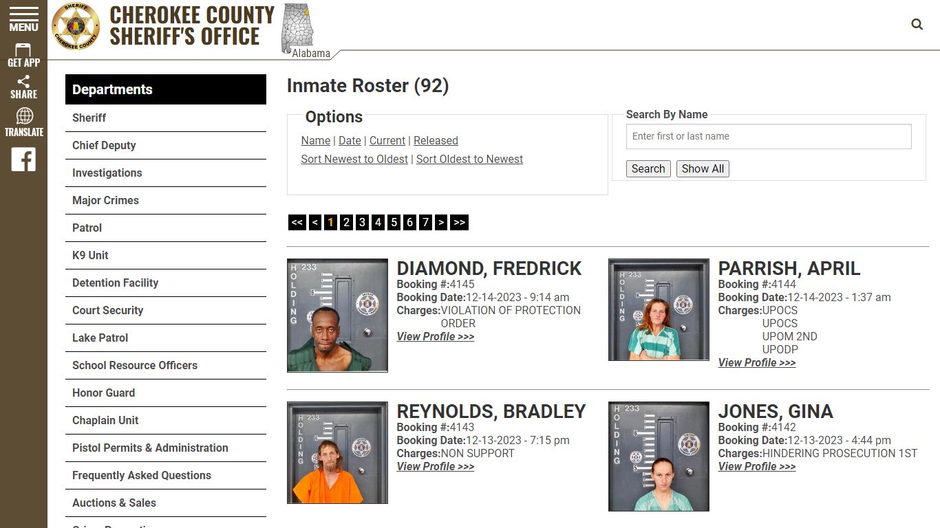 Inmate Roster (96) - Cherokee County Sheriff AL